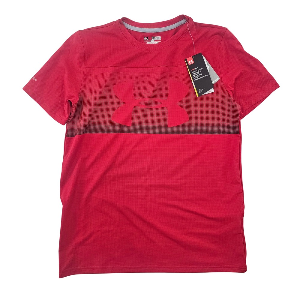 Under Armour Youth XL Red HeatGear Loose Fit Short Sleeve Graphic T-Shirt‎ NWT